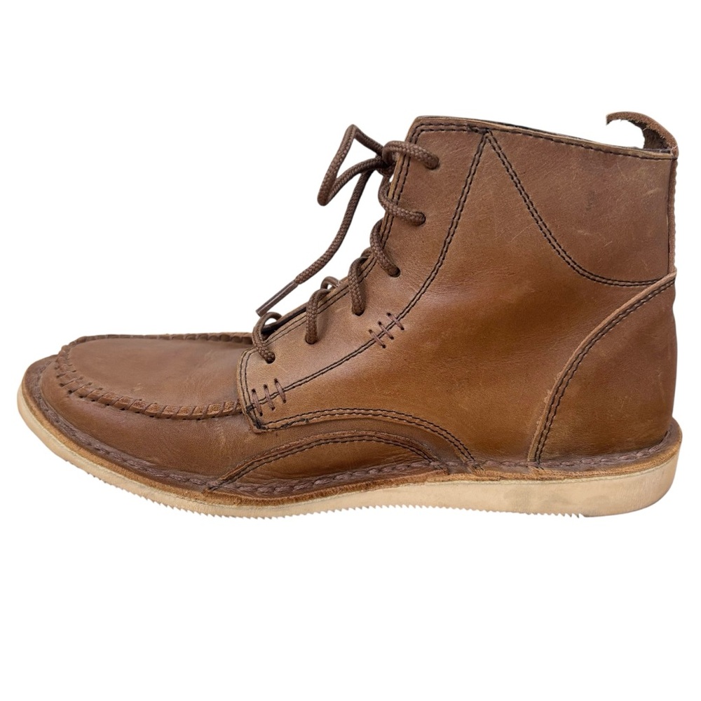 Oliberte Leather Moc Toe Ankle Boots Ethical Minimalist - Picture 5 of 12